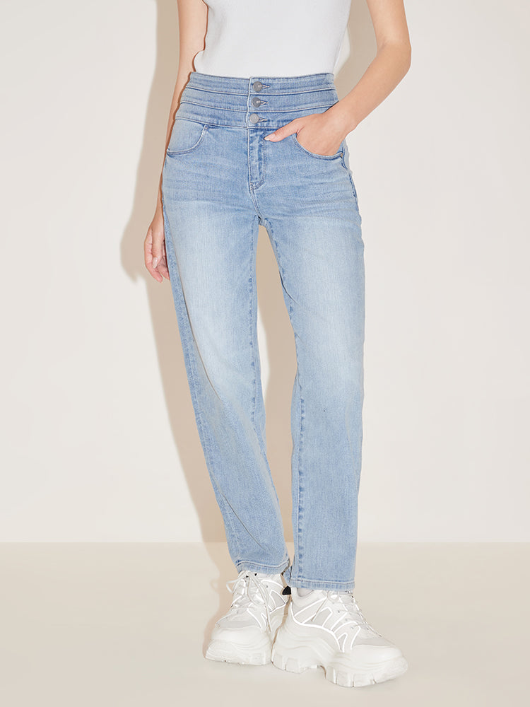 High Waisted Light Blue Jeans