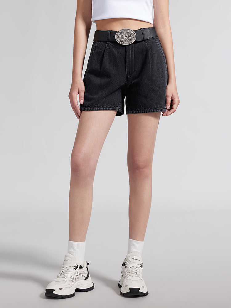 Denim Shorts With Tencel