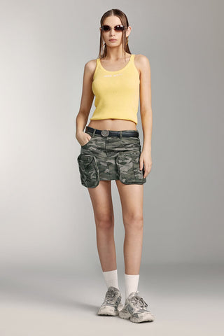 Low Waist Camo Cargo Skirt