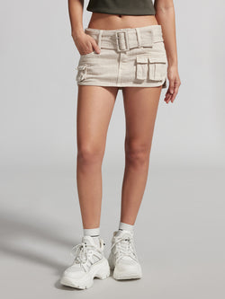 Sexy Skirt With Detachable Wide Belt