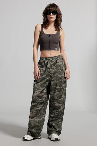 Vintage Camouflage Style Straight Pants