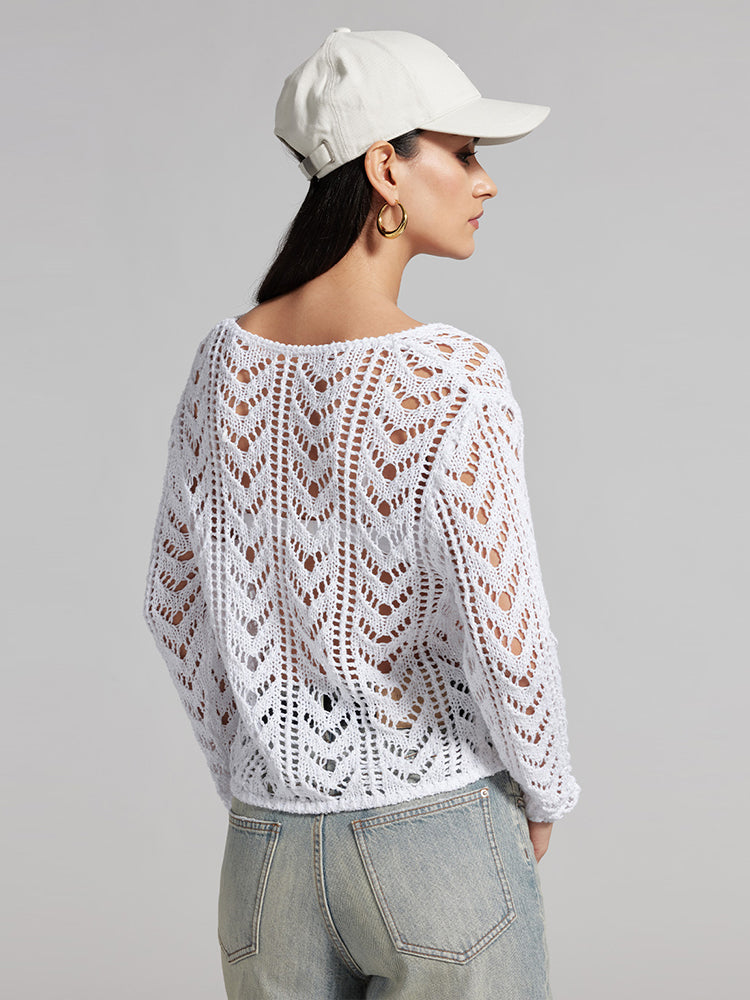 Resort Style Hollow Crochet Top