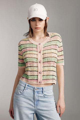 Colourful Striped Knit Top