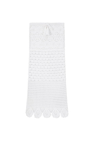 Resort Style Hollow Crochet Knit Skirt