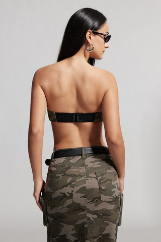 Vintage Camouflage Style Tube Top