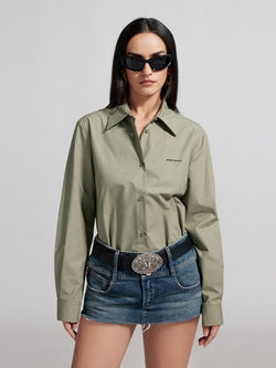 Casual Fit Shirt With Embroidered