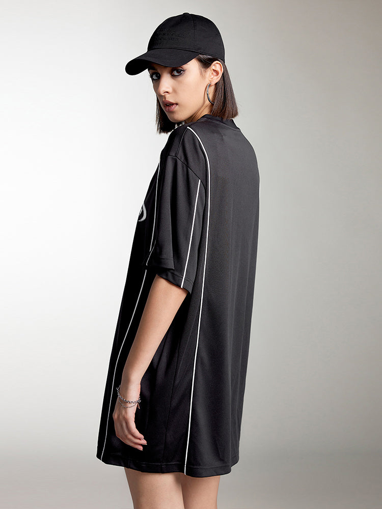 Crew Neck Sporty Style Dress