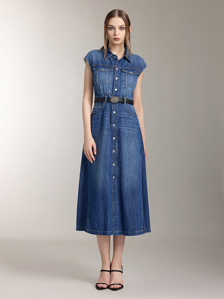 Tencel Denim Sleeveless Dress