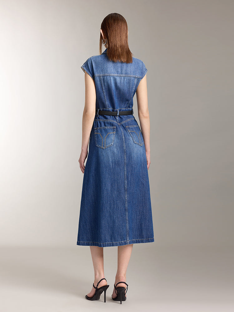 Tencel Denim Sleeveless Dress