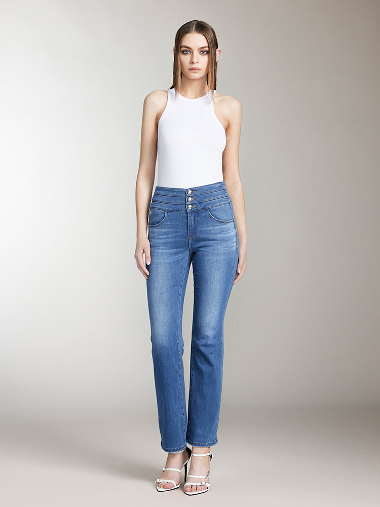 High Waisted Flared Jeans