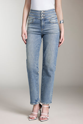 High Waist Straight-Fit Jeans