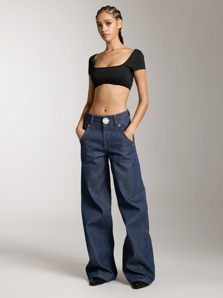 Low Rise Flared Jeans