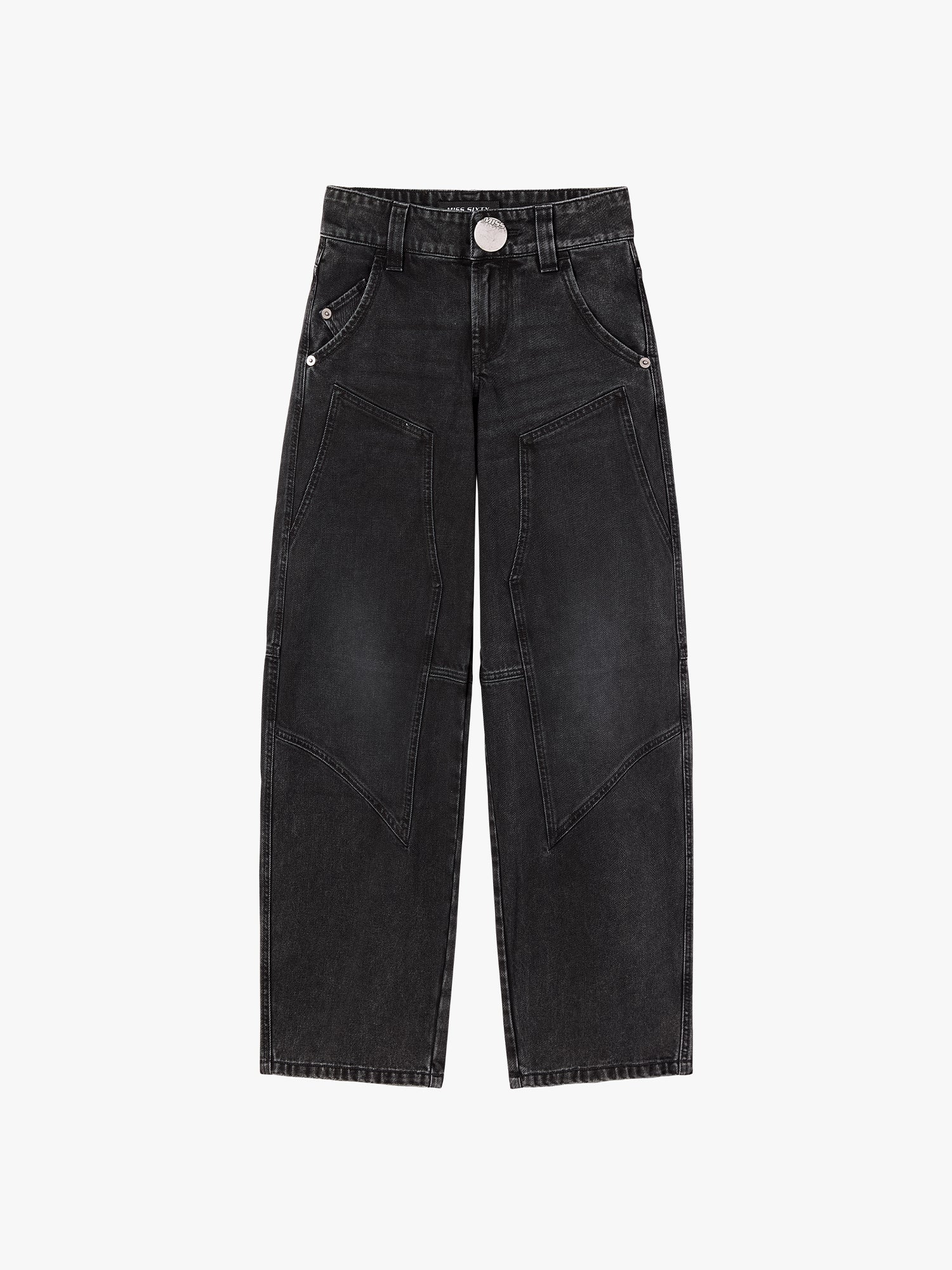 Deconstructed Patchwork Low-Rise Jeans