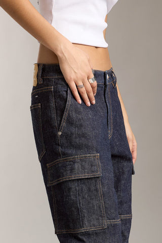 Vintage Low Rise Cargo Style Jeans