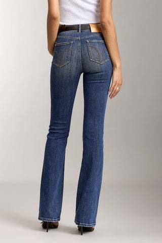 High Waist Slim Fit Flared Jeans