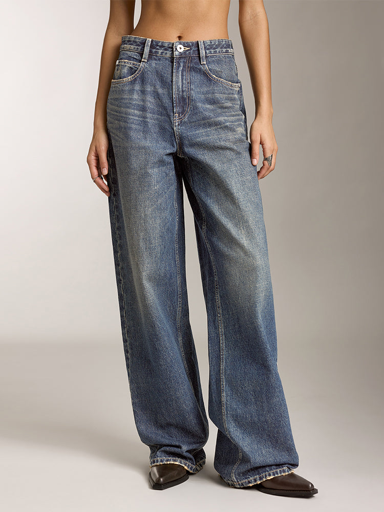 Vintage Blue Wide Leg Jeans