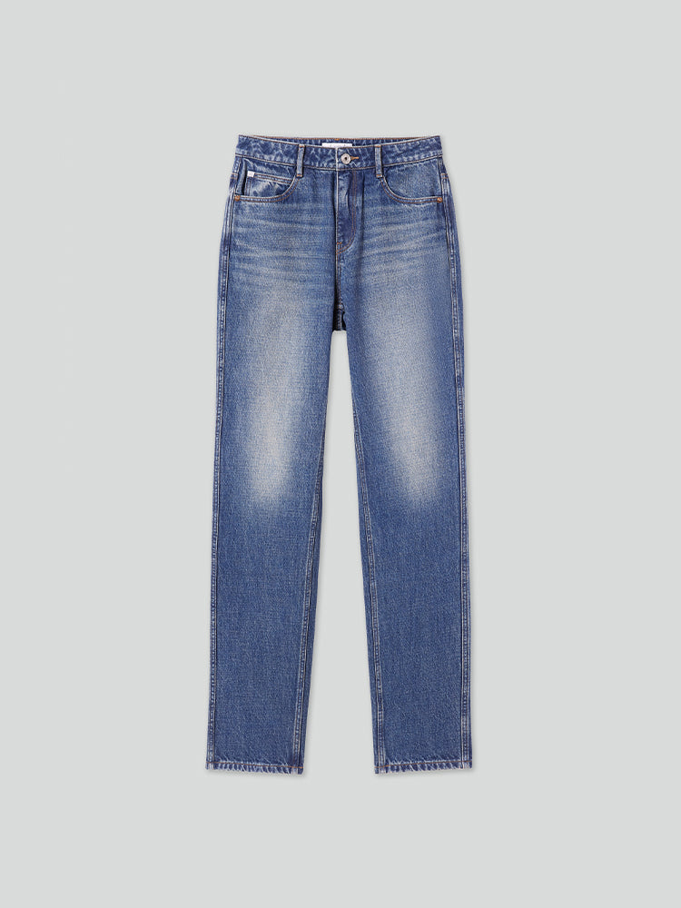 High Rise Straight Fit Jeans