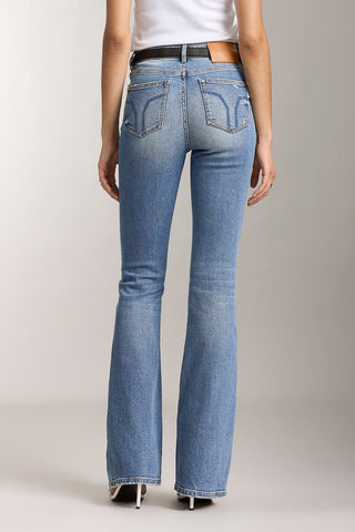 Retro Washed Flared Jeans