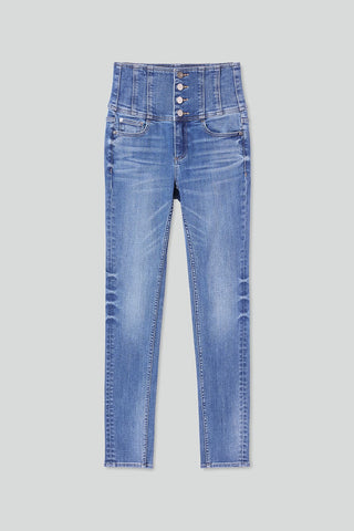 Super High Rise Jeans With Four Buttons