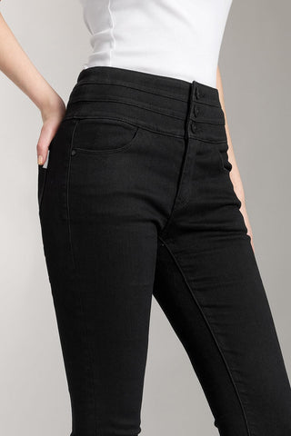 High Waist Brushed Jeans