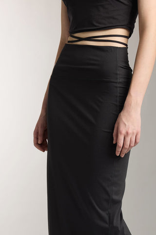 Slim Fit Straight Slit Skirt