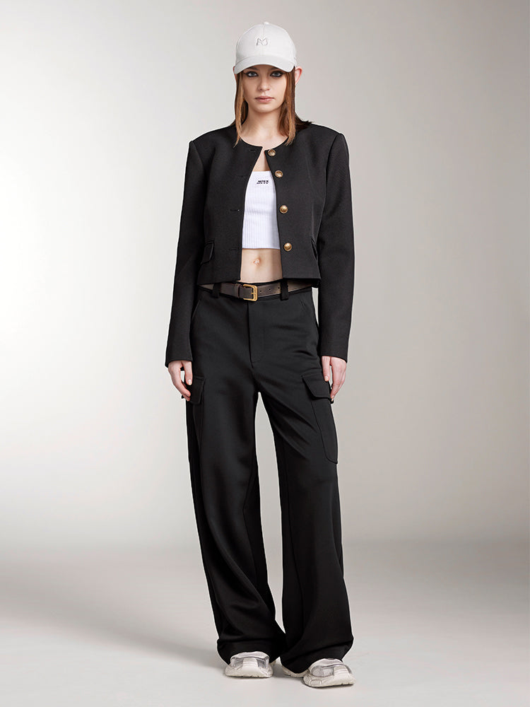 Cargo Style Trouser With Acetate