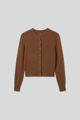 Crew Neck Cashmere Cardigan