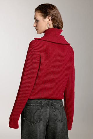 Layered Wool Blend Sweater