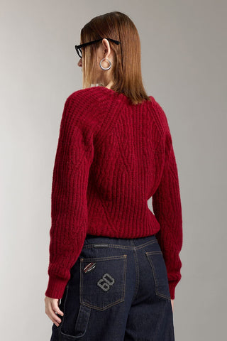 Loose Fit V-Neck Wool Sweater