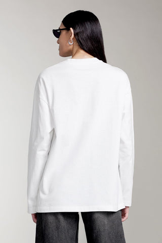 Slouchy Long Sleeves Printed T-Shirt