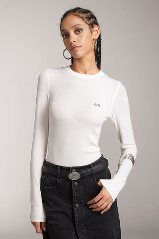 Wool-Blend Ribbed Long-Sleeves T-Shirt