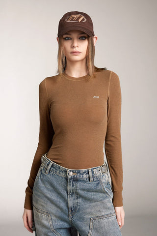 Wool-Blend Ribbed Long-Sleeves T-Shirt