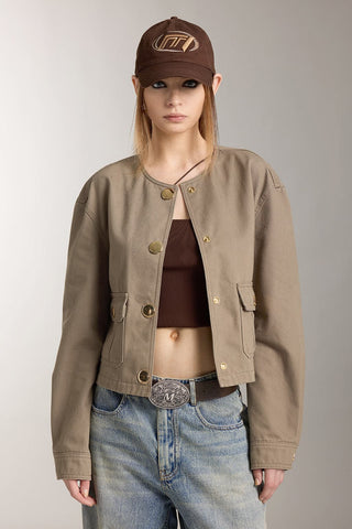 Vintage Khaki Green Jacket