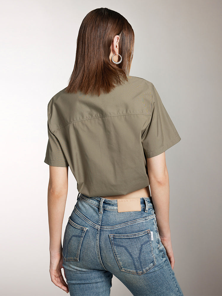 Cargo Style Short-Sleeve Shirt