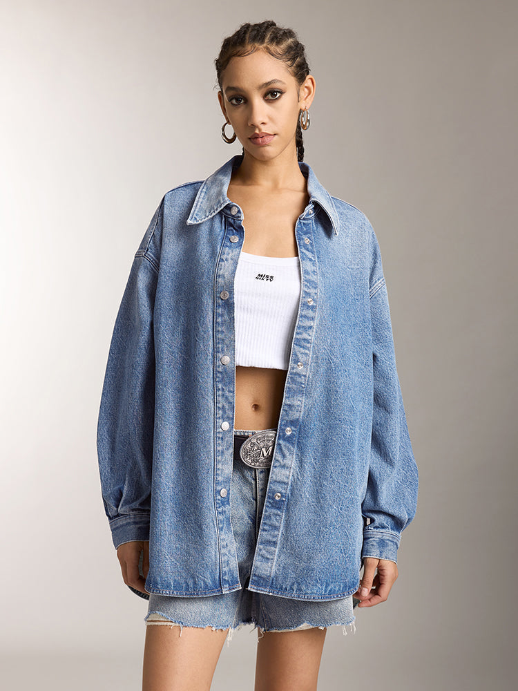 Long Sleeves Relaxed Fit Denim Shirt