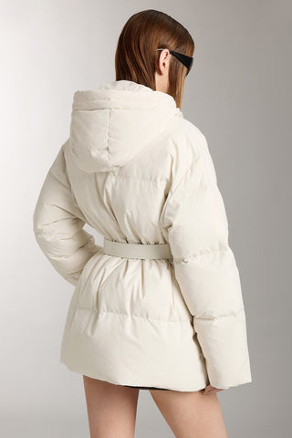 Hooded Double Zipper Down Jacket