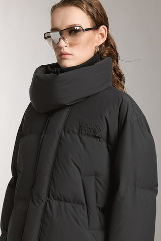 Scarf Collar Cropped Down Jacket