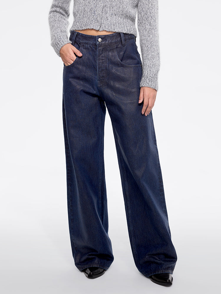 Brushed Straight Leg Jeans