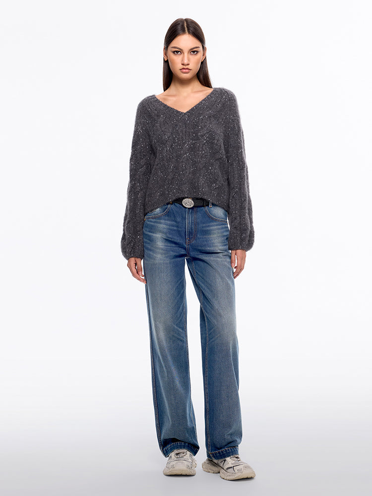 Straight-Leg Mid-Rise Jeans