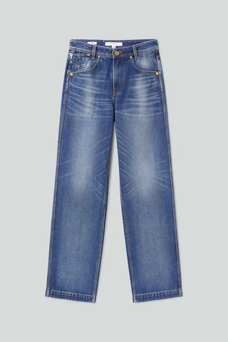 Straight-Leg Mid-Rise Jeans