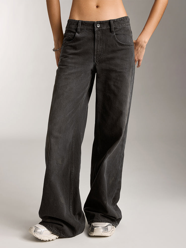 Low-Rise Wasteland Jeans In Black