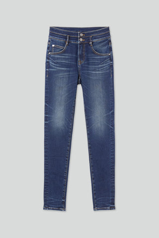 Double-Button Stretch Slim-Fit Jeans