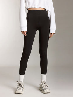 Stretch Knit Leggings In Black