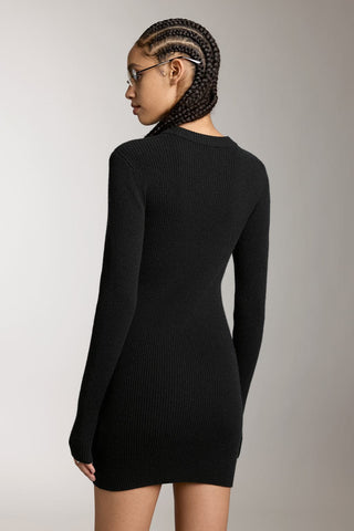 Slim Fit Wool-Blend Dress