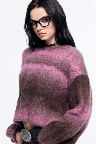 Gradient Cropped Sweater