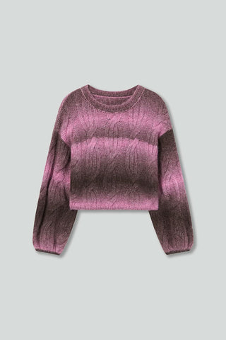 Gradient Cropped Sweater