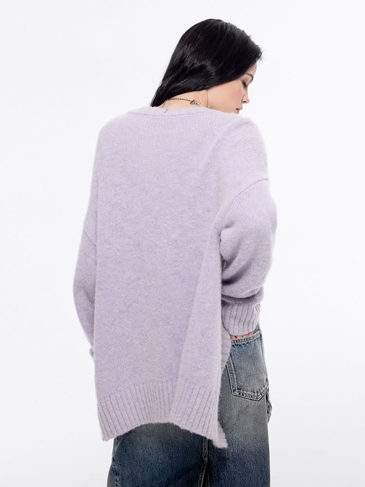 V-Neck Knitted Cardigan