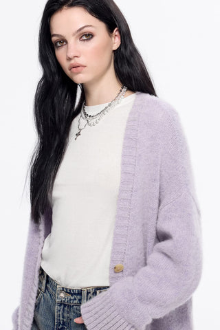 V-Neck Alpaca Knitted Cardigan