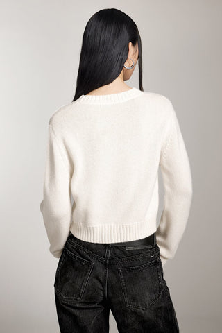 Round Neck Knit Top With Logo