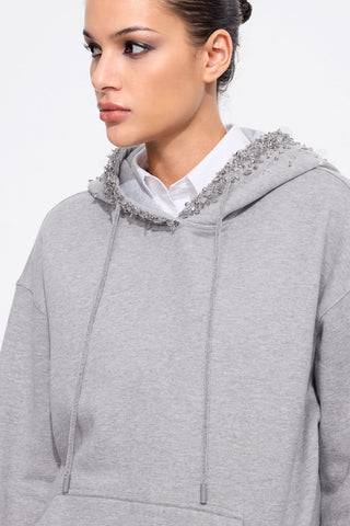 Hoodie with Beaded Embellishment